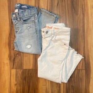 Cat & Jack Light Wash & White Jeans - Toddler Bundle 3T
